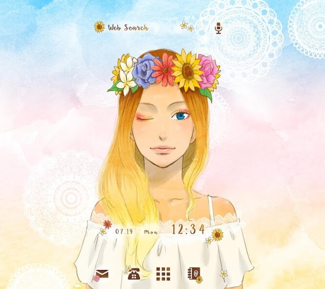 Emulate Android APK Sunflower Girl +HOME Theme Emulate Android APK Sunflower Girl +HOME Theme