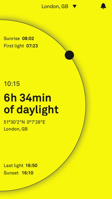 Emulate iPhone app Sun Intervals using MyAndroid