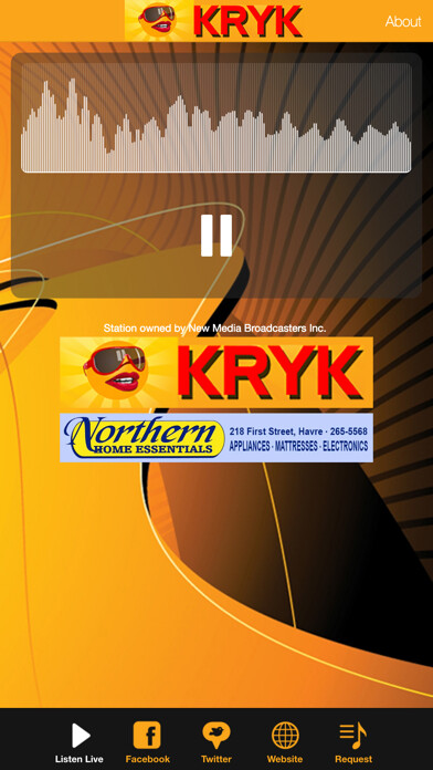 Emulate iPhone app Sunny 101 - KRYK using MyAndroid