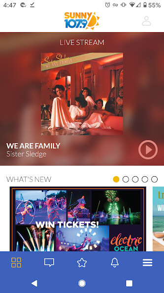 Emulate iPhone app Sunny 107.9 using MyAndroid