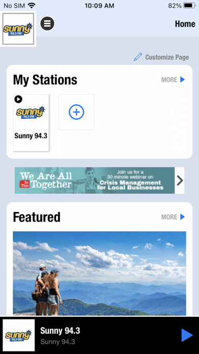 Emulate iPhone app Sunny 94.3 FM using MyAndroid Emulate iPhone app Sunny 94.3 FM using MyAndroid