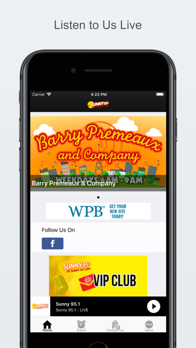 Emulate iPhone app Sunny 95.1 using MyAndroid