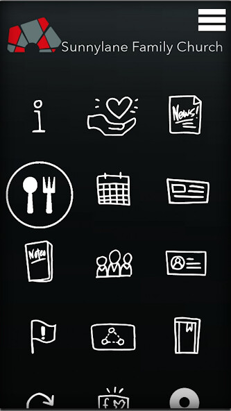 Emulate iPhone app Sunnylane Family Church using MyAndroid