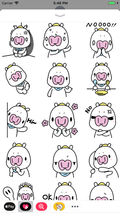 Emulate iPhone app Sunny Pig Animated Stickers using MyAndroid