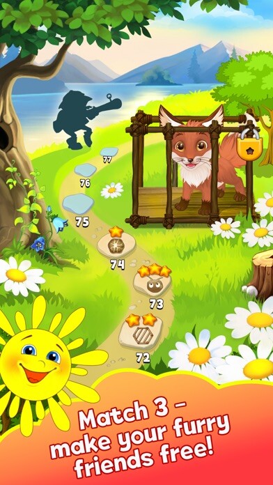 Emulate iPhone app Sunny Siesta - free match 3 using MyAndroid
