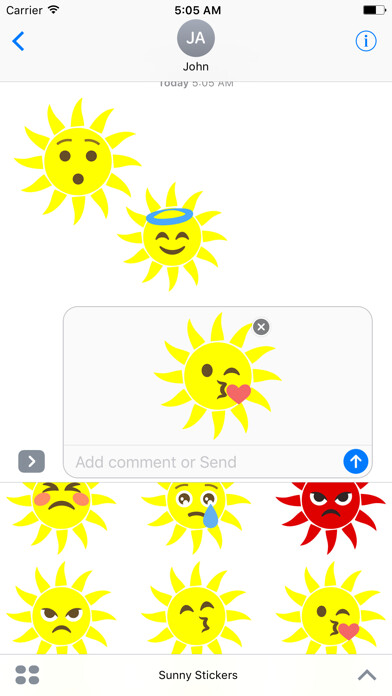 Emulate iPhone app Sunny Stickers using MyAndroid Emulate iPhone app Sunny Stickers using MyAndroid