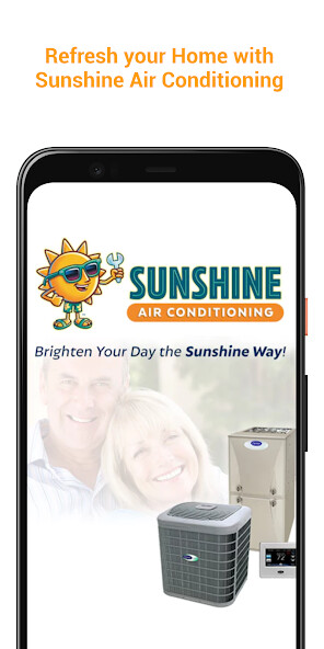 Emulate iPhone app Sunshine Air Conditioning using MyAndroid