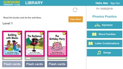Emulate iPhone app Sunshine Primary Club using MyAndroid