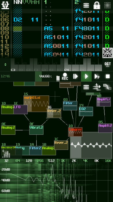 Emulate iPhone app SunVox using MyAndroid