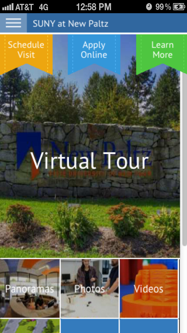 Emulate iPhone app SUNY New Paltz using MyAndroid