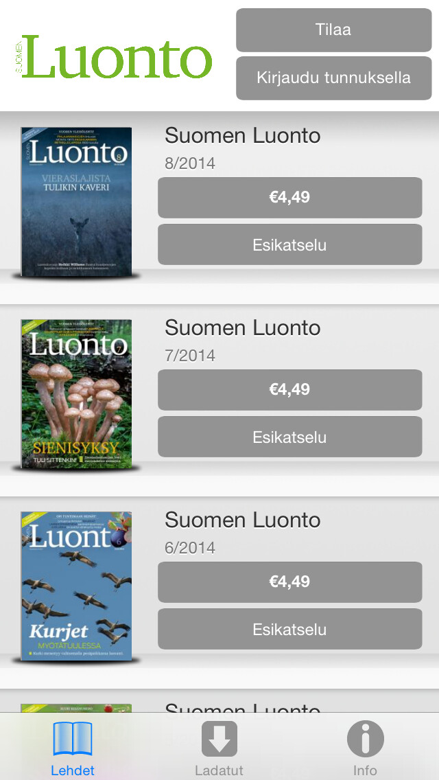 Emulate iPhone app Suomen Luonto using MyAndroid Emulate iPhone app Suomen Luonto using MyAndroid
