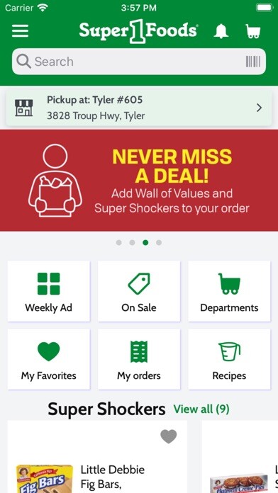 Emulate iPhone app Super 1 Foods App using MyAndroid
