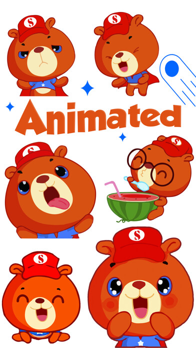 Emulate iPhone app Super Bear: Animated Stickers using MyAndroid Emulate iPhone app Super Bear: Animated Stickers using MyAndroid