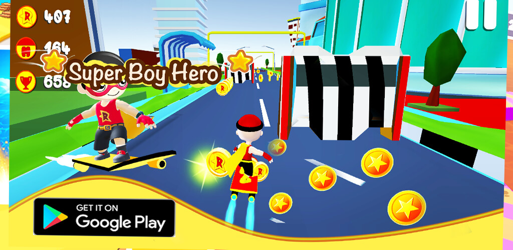 Run android online APK Super Boy Hero Skate Adventure from MyAndroid or emulate Super Boy Hero Skate Adventure using MyAndroid