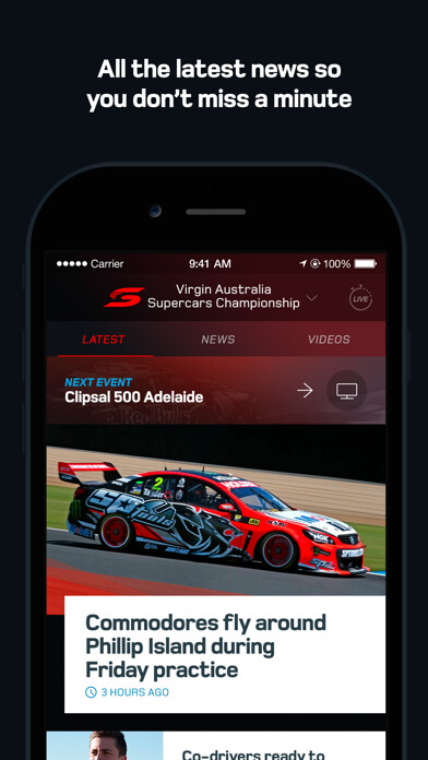 Emulate iPhone app Supercars Official App using MyAndroid