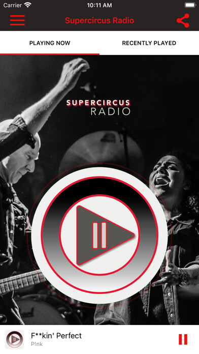 Emulate iPhone app Supercircus Radio using MyAndroid