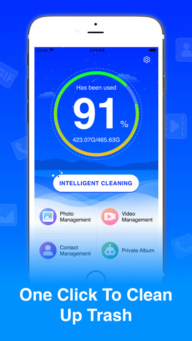 Emulate iPhone app Super Cleaner - Photo & Phone using MyAndroid