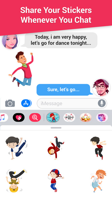 Emulate iPhone app Super Dancing Boy Emojis using MyAndroid Emulate iPhone app Super Dancing Boy Emojis using MyAndroid