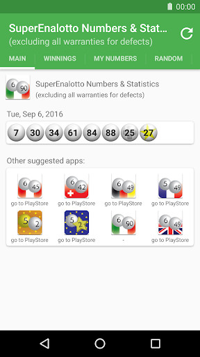 Run android online APK SuperEnalotto Numbers & Statistics from MyAndroid or emulate SuperEnalotto Numbers & Statistics using MyAndroid Run android online APK SuperEnalotto Numbers & Statistics from MyAndroid or emulate SuperEnalotto Numbers & Statistics using MyAndroid