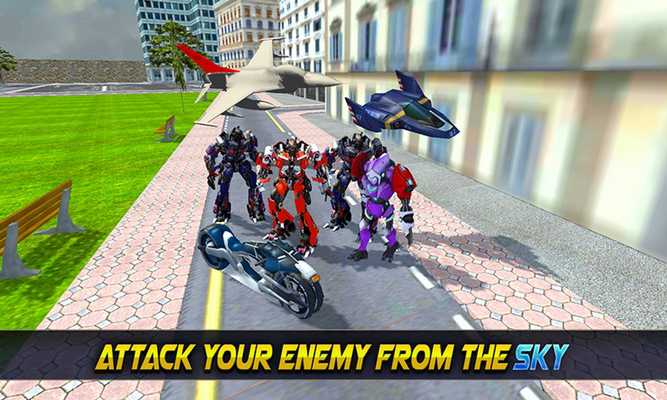 Emulate Android APK Super Flying Robot Bike Steel Robot War