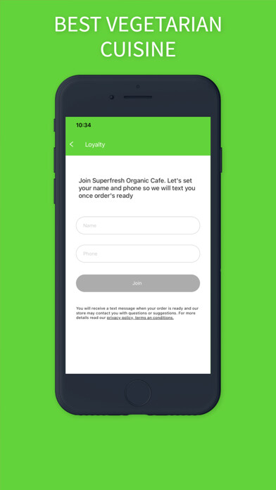 Emulate iPhone app Superfresh Organic Cafe using MyAndroid Emulate iPhone app Superfresh Organic Cafe using MyAndroid