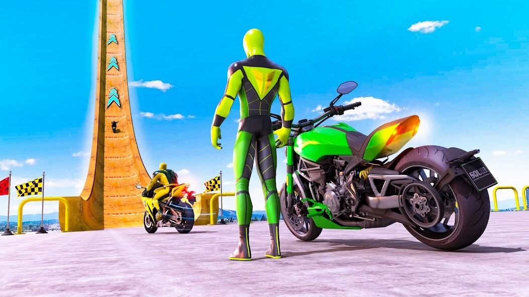 Run android online APK Superhero Bike Stunt Games GT from MyAndroid or emulate Superhero Bike Stunt Games GT using MyAndroid