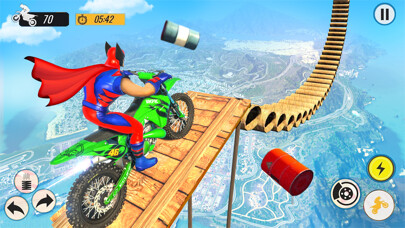 Emulate iPhone app Superhero Bike Stunts Game using MyAndroid
