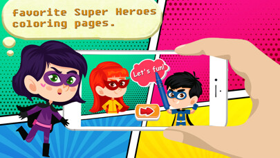 Emulate iPhone app Superhero Coloring Game - The buddy artstudio using MyAndroid