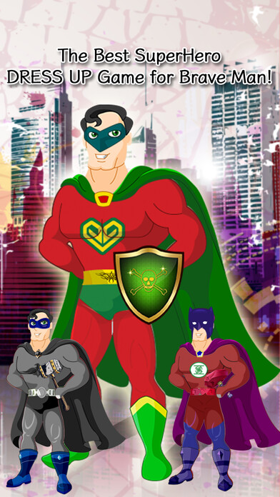 Emulate iPhone app SuperHero Dress Up Create A Character Games using MyAndroid