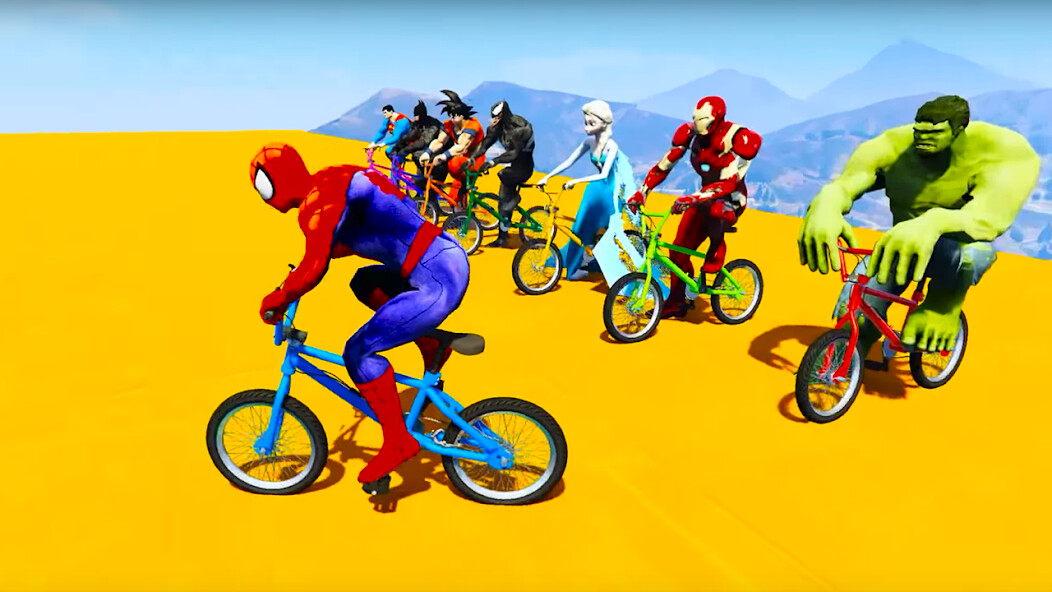 Run android online APK Superheroes BMX Racing Game from MyAndroid or emulate Superheroes BMX Racing Game using MyAndroid