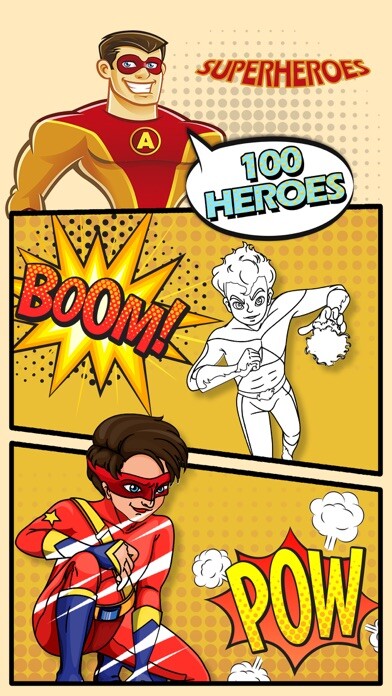 Emulate iPhone app Superheroes Pages for Coloring using MyAndroid Emulate iPhone app Superheroes Pages for Coloring using MyAndroid