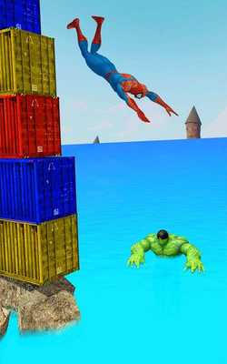 Emulate Android APK Superhero Flip Diving 3D Free