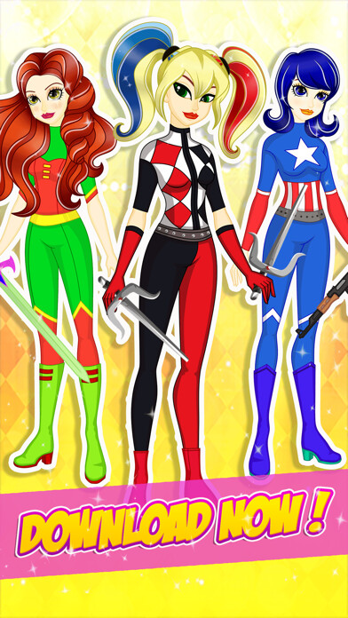 Emulate iPhone app Super Hero Girls Dress Up using MyAndroid Emulate iPhone app Super Hero Girls Dress Up using MyAndroid