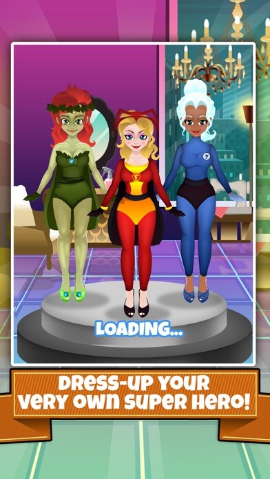 Emulate iPhone app Superhero Girl Wedding Salon - fashion makeup dress up & nail makeover games for kids! using MyAndroid