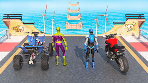 Run android online APK Superhero Gt Bike Stunt Jump from MyAndroid or emulate Superhero Gt Bike Stunt Jump using MyAndroid
