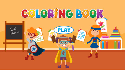 Emulate iPhone app Superhero Kids Coloring Book - Painting Game using MyAndroid