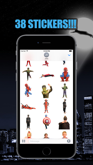 Emulate iPhone app SuperHeroKids - Stickers Free using MyAndroid Emulate iPhone app SuperHeroKids - Stickers Free using MyAndroid