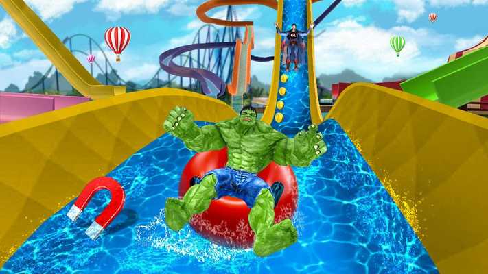 Emulate Android APK Superhero New Water Slide Game