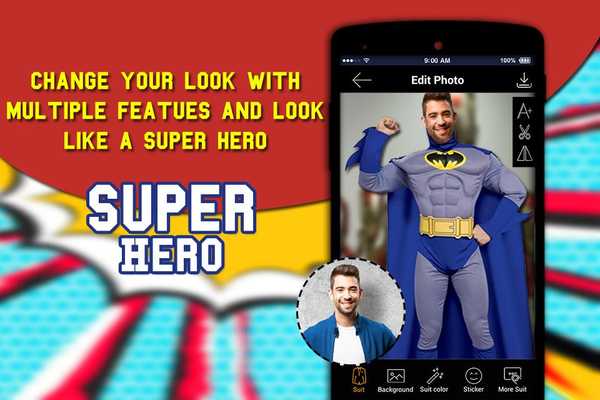 Emulate Android APK super hero photo suit