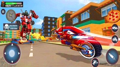 Emulate iPhone app Superhero Robot Action Game using MyAndroid