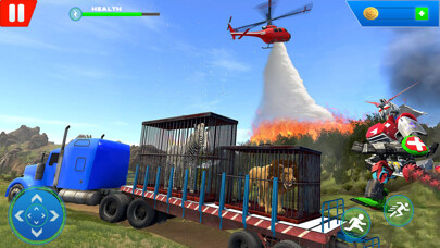 Emulate iPhone app Super Hero Robot Animal Rescue using MyAndroid