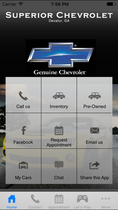 Emulate iPhone app Superior Chevrolet Decatur using MyAndroid Emulate iPhone app Superior Chevrolet Decatur using MyAndroid