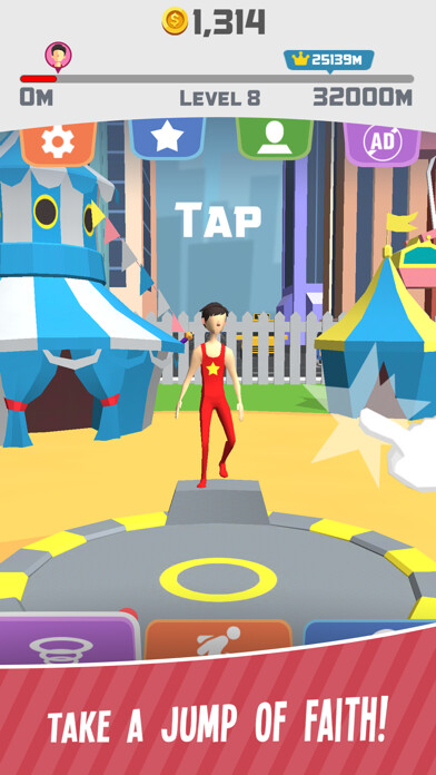 Emulate iPhone app Super Jump Star using MyAndroid