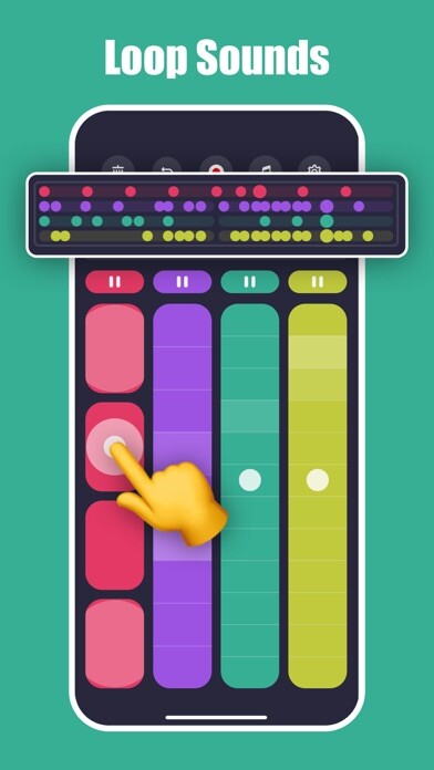 Emulate iPhone app Super Looper - Pro Beat Maker using MyAndroid