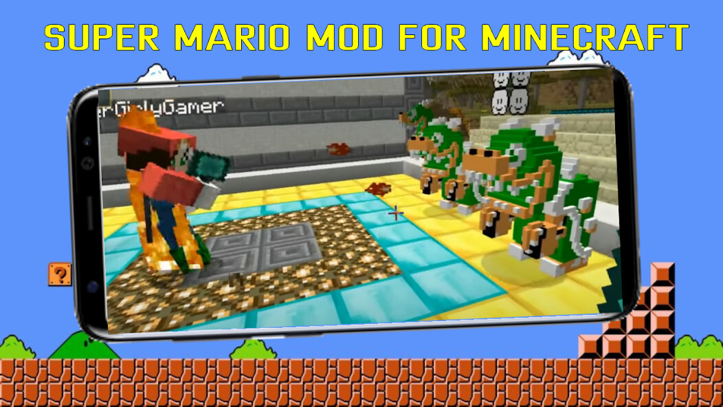 Run android online APK Super mario in Minecraft from MyAndroid or emulate Super mario in Minecraft using MyAndroid