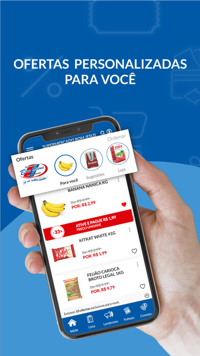 Emulate iPhone app Supermercado Bom Jesus using MyAndroid