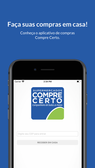 Emulate iPhone app Supermercado Compre Certo using MyAndroid