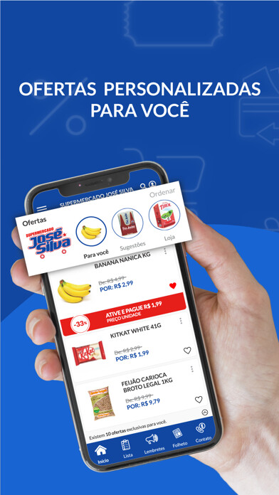 Emulate iPhone app Supermercado José Silva using MyAndroid
