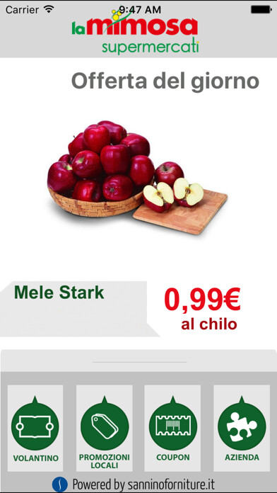 Emulate iPhone app Supermercati la Mimosa using MyAndroid Emulate iPhone app Supermercati la Mimosa using MyAndroid