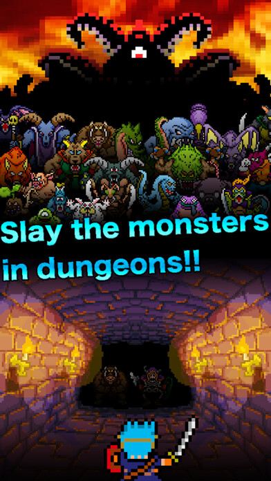 Emulate iPhone app Super Quest - Spare time RPG using MyAndroid